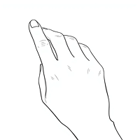 tattoo style of 手指