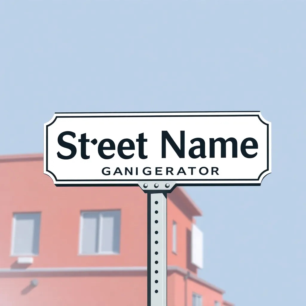 Street Name Sign Generator