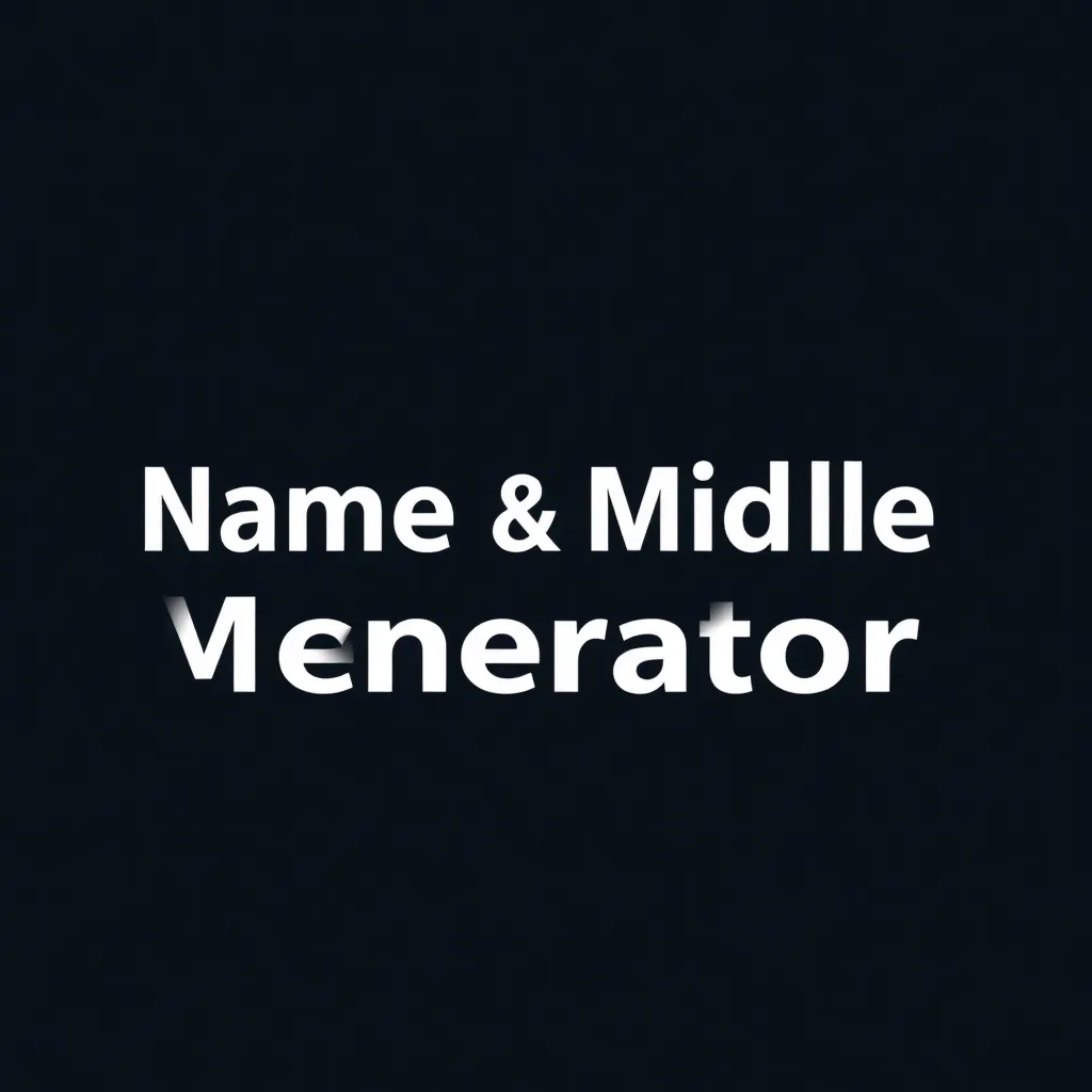 Name and Middle Name Generator