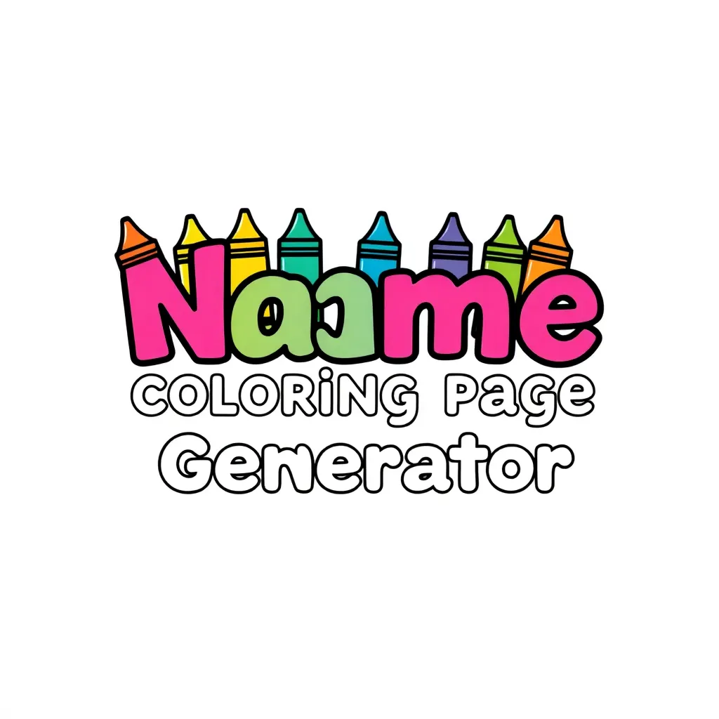 Name Coloring Page Generator