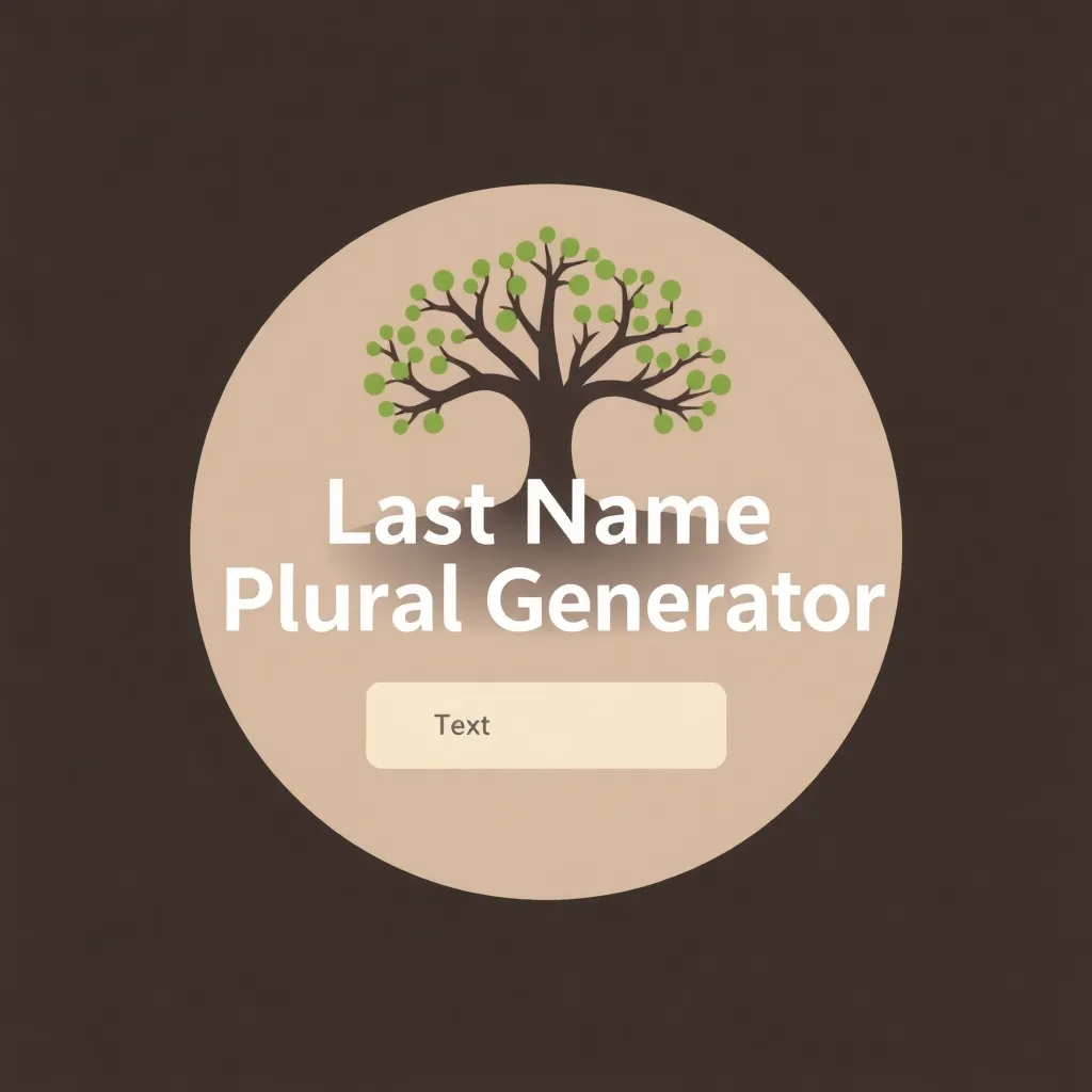 Last Name Plural Generator