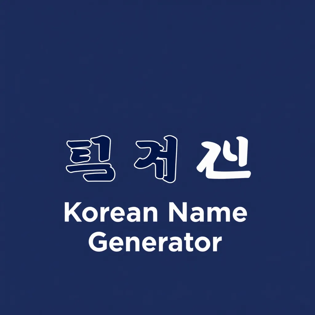 Korean Name Generator