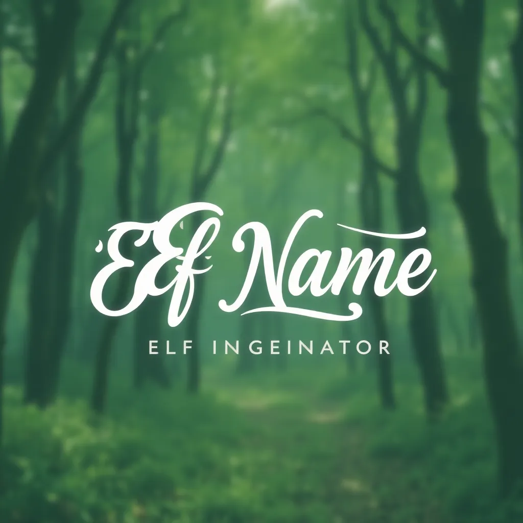 Fantasy Elf Name Generator