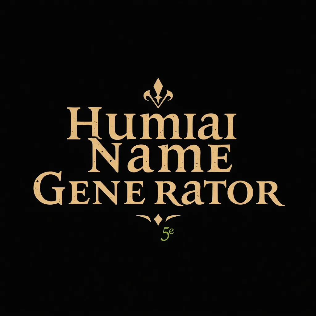 Human Name Generator 5e